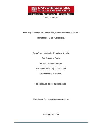 Campus Tlalpan Medios y Sistemas de Transmisión ...