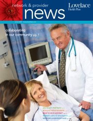 Network & Provider News Winter 2008 - Lovelace Health Plan