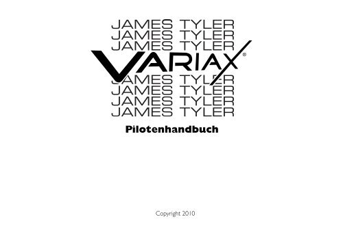 James Tyler Variax - Pilotenhandbuch - Rev C