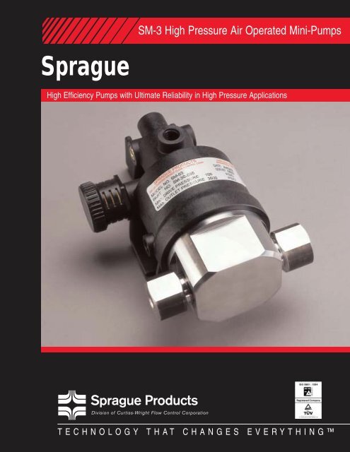 SM-3 High Pressure Air Operated Mini-Pumps Sprague