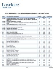State of New Mexico Prior Authorization Requirements Effective 7/1 ...