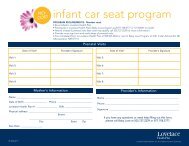 infant car seat program - Lovelace Health Plan