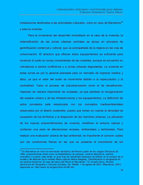 Comunidades cerradas y sustentabilidad urbana - Topofilia