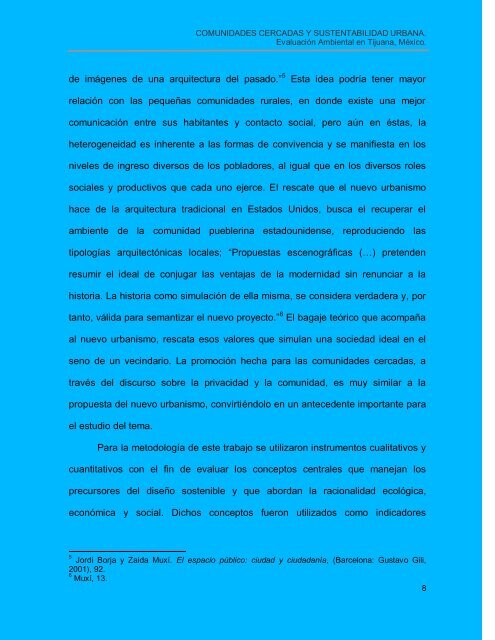 Comunidades cerradas y sustentabilidad urbana - Topofilia