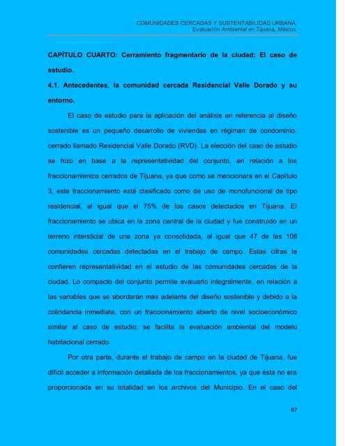 Comunidades cerradas y sustentabilidad urbana - Topofilia