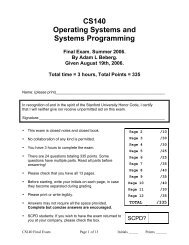 CS140 Operating Systems and Systems Programming - Stanford ...