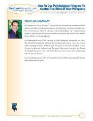 Joe Sugarman PDF - The Genius Network