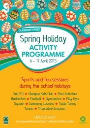 Spring Holiday Programme 2015