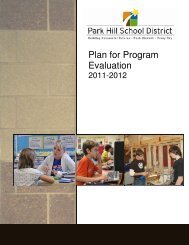 Plan for Program Evaluation - Park Hill School District