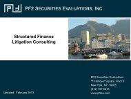 PF2 Structured Finance Litigation Consulting - PF2 Securities ...