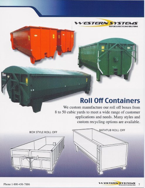 Roll Off Containers - Western Systems & Fabrication, Inc.