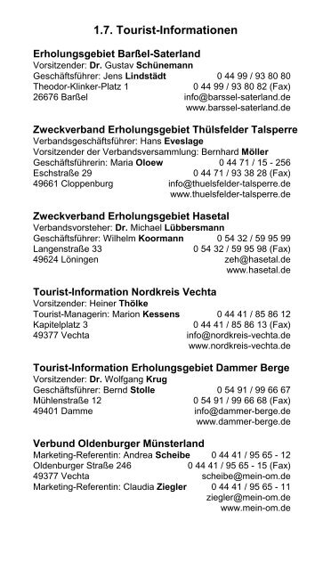 Inhalt - Verbund Oldenburger Münsterland