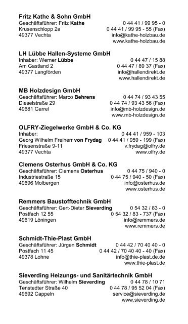 Inhalt - Verbund Oldenburger Münsterland