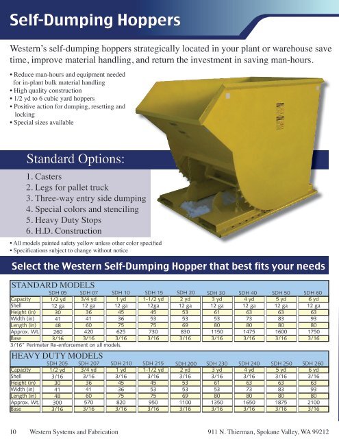 Literature - Western Systems & Fabrication, Inc.