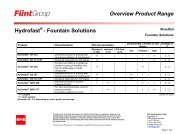 Overview Product Range Hydrofast - Fountain Solutions