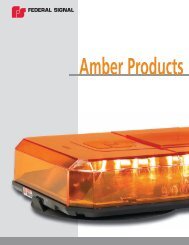 Federal Signal Amber Catalog - Vineland Auto Electric