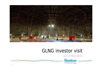 GLNG Investor Visit Presentation - Santos