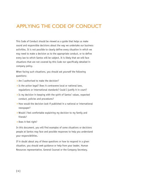 Download the Santos Code of Conduct