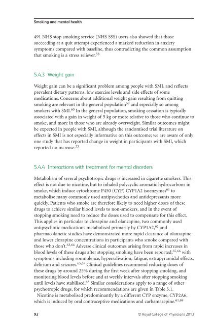 Smoking and mental health - NCSCT