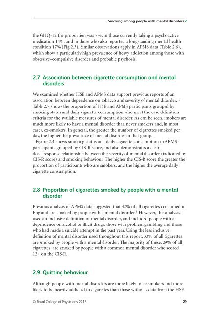 Smoking and mental health - NCSCT