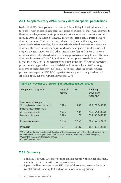 Smoking and mental health - NCSCT