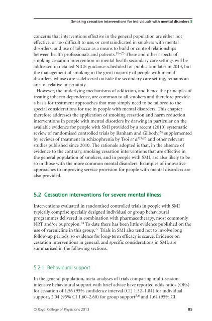 Smoking and mental health - NCSCT