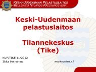 Keski-Uudenmaan pelastuslaitos Tilannekeskus (Tike)