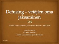 Aunola, Defusing-vetÃ¤jien oma jaksaminen (pdf)