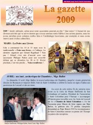 gazette 2009 - L'association des Amis de Saint Colomban