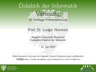 Professionalisierung - Didaktik der Informatik - Bergische UniversitÃ¤t ...
