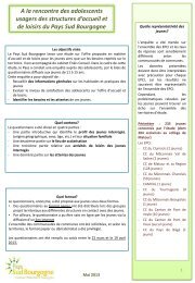 livret de restitution des questionnaires 11-15 ans - Pays Sud ...