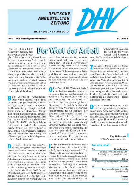 Ausgabe 03-2008 - DHV-Deutscher Handels- und ...