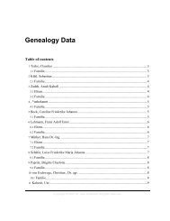 Genealogy Data - auf kreibaum.de