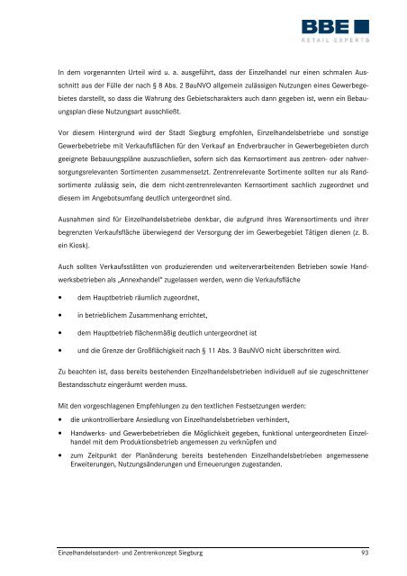 Einzelhandels- und Zentrenkonzept der Kreisstadt Siegburg (pdf)