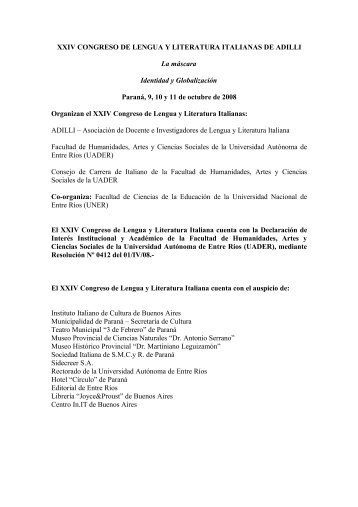 XXIV CONGRESO DE LENGUA Y LITERATURA ... - Guerra Edizioni