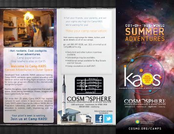 2012 KAOS brochure.ai - Kansas Cosmosphere and Space Center