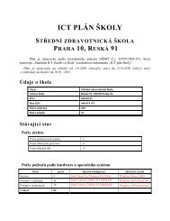 ICT plán školy 2009/2010 - Střední Zdravotnická Škola Ruská