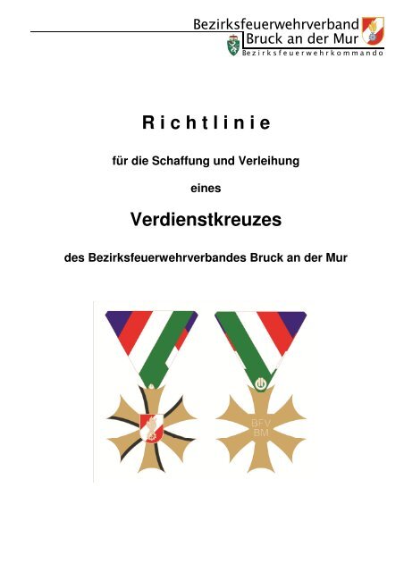 Richtlinie zur Verleihung - Bereichsfeuerwehrverband Bruck/Mur