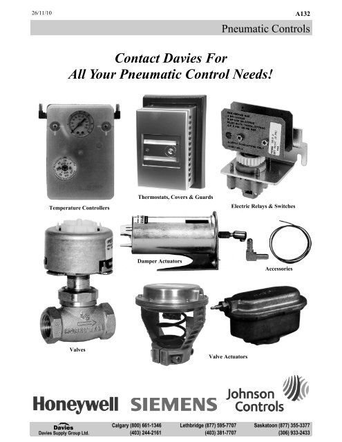 Johnson Controls T-4100-4 Series T-4100 Single Temperature Low Volume Output Thermostat Reverse Acting Celsius Johnson Controls Inc