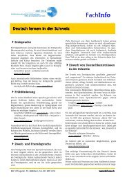 Deutsch lernen in der Schweiz - kkf oca