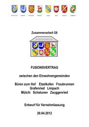 FUSIONSVERTRAG zwischen den Einwohnergemeinden ... - Mülchi