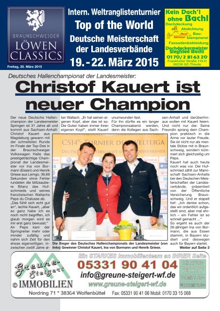 Christof Kauert ist neuer Champion