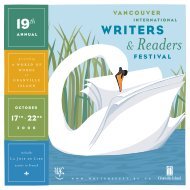 2006 Program - Vancouver International Writers Festival