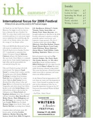 Ink - Summer 2006 (PDF 410kb) - Vancouver International Writers ...