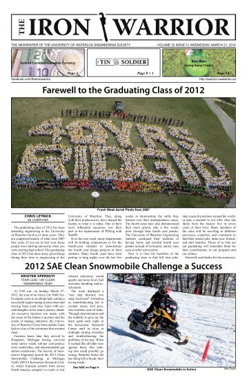 W12 Issue 5 - The Iron Warrior - University of Waterloo