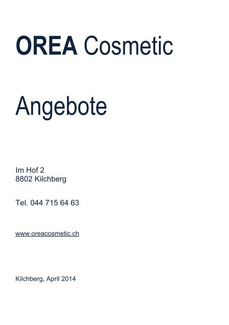 OREA Cosmetic Angebote