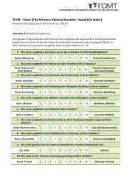 WOSI â Score (The Western Ontario Shoulder Instability Index) - FOMT