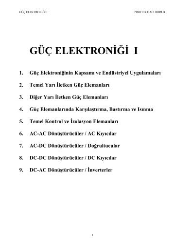 gÃ¼Ã§ elektroniÄi Ä±