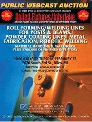 PUBLIC WEBCAST AUCTION N ROLL FORMING/WELDING LINES ...