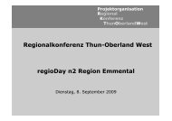 Regionalkonferenz Thun-Oberland West ... - Region Emmental